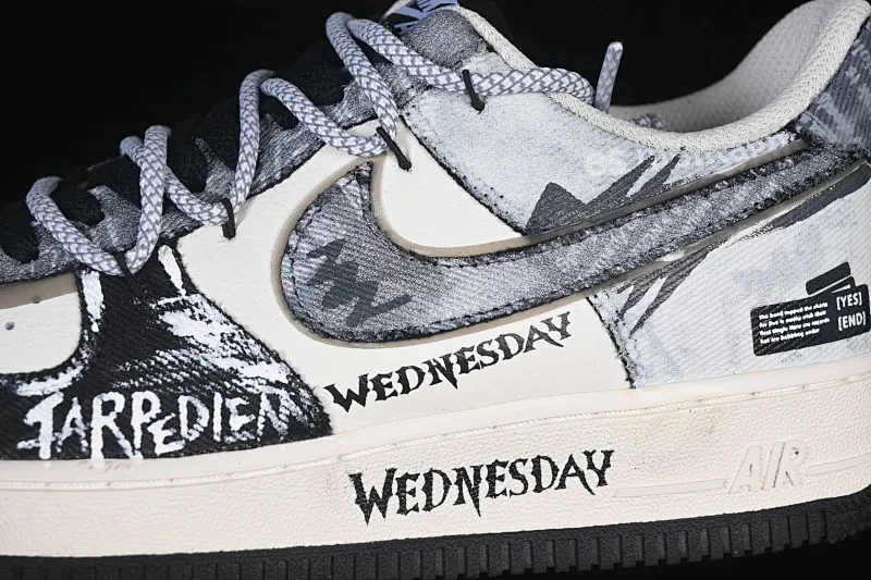 All categories Nk Air Force 1 Air Force series Nk Air Force 1 Low Air Force low-top Nike Air Force 1'07 Low "Dark Gothic Graffiti" Hand-painted graffiti Dark graffiti Air Force 1 low-top casual sneakers FB0607-110
